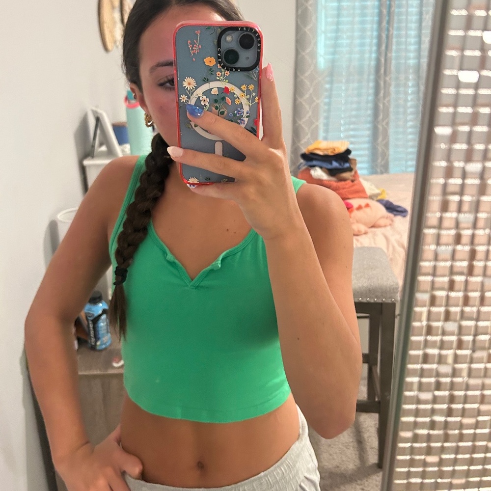 Green tank top
